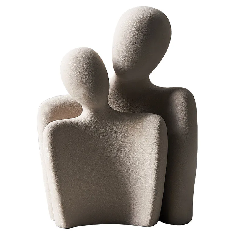 Nordic Abstract Snogged Couples Figurine Model Resin Modern Character Ornament Home Decoration Accessories Room Decor | Дом и сад