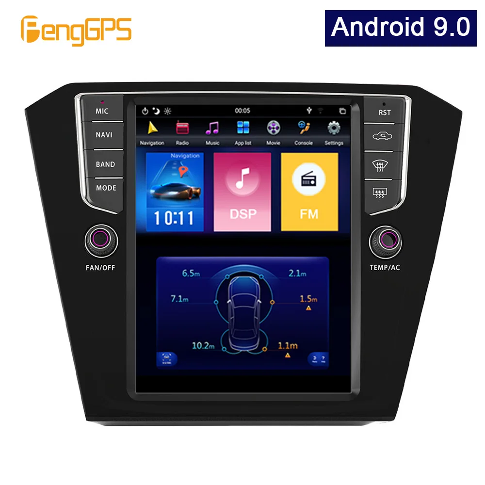 4G 64G PX6 Android 9,0 автомобильный Радио Tesla вертикальный экран для Volkswagen MAGOTAN аудио плеер In-dash Carplay gps навигация