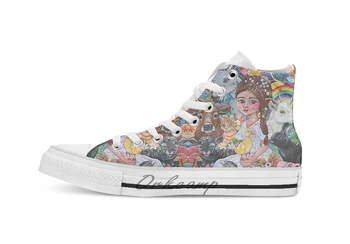 

Happily Ever After breathable Casual High Top lace-up Canvas shoes sneakers Drop shipping