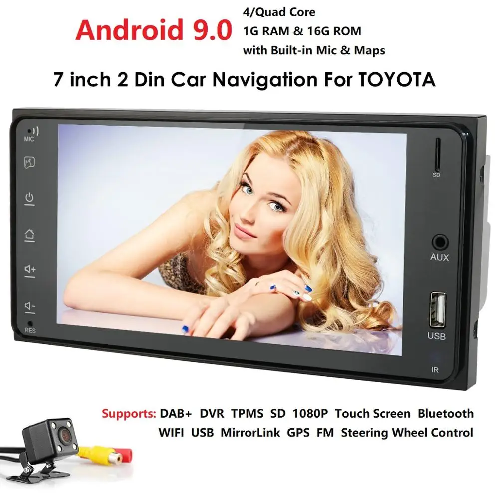 

1G+16G Android 9.0 Car GPSNavigation For Toyota Universal RAV4 COROLLA VIOS HILUX Terios Land Cruiser Tundra Camry HIACE 4RUNNER