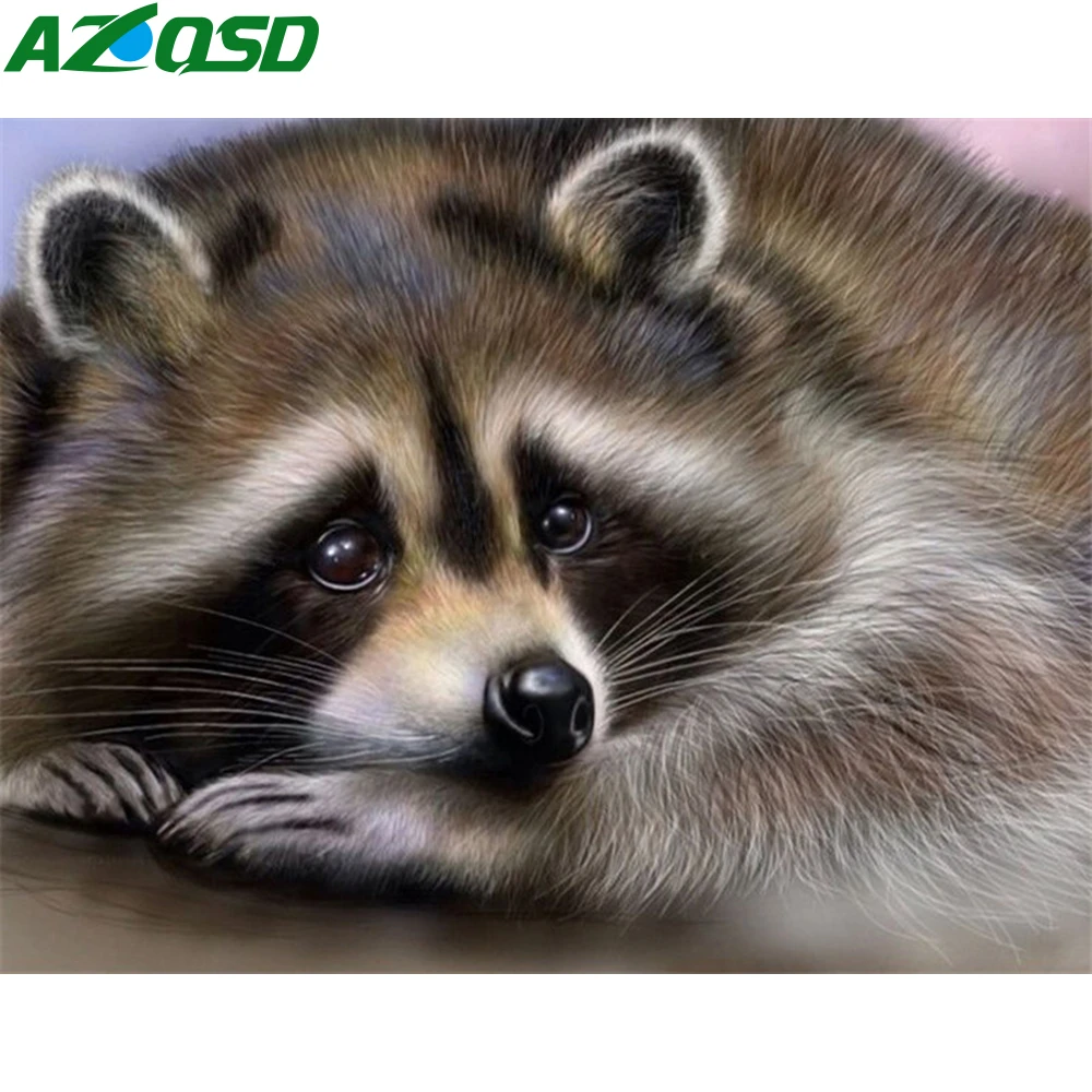 AZQSD 5D алмазная живопись енота полная дрель квадратная Сделай Сам Рукоделие