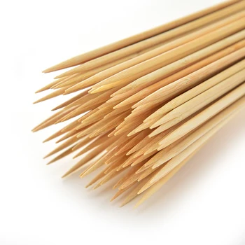 

100 Pcs 30cm BBQ Bamboo Sticks Wooden Skewers Kebab Chocolate Fountain Sticks Fruit Single Sharp Tooth Sticks Dropshipping