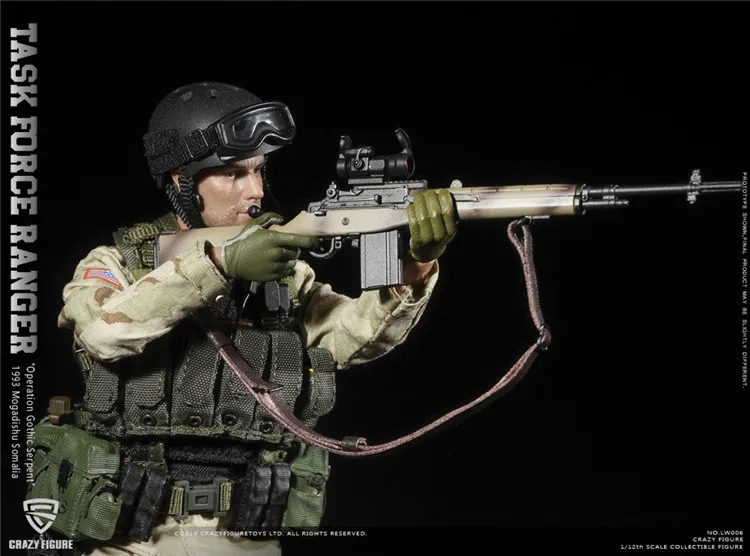 CrazyFigure LW006 1/12 Спецназ США Delta M14 снайперская Рейнджерс Целевая группа 199" операция Готическая змея" в районе могадиши