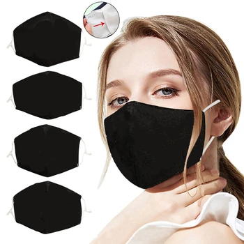 

Black Cotton Masks Face Can Place Filter Mouth-muffle Mask Mouth Unisex Washable Dust Mask PM2.5 Filter (12 Hours delivery)