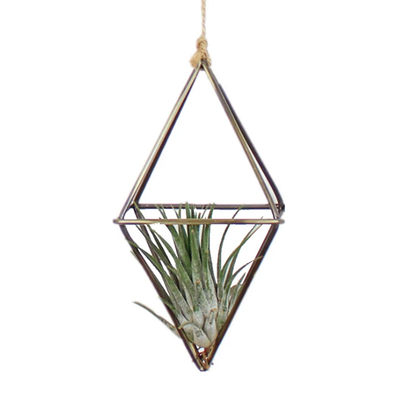 Геометрический Алмазный металлический цветок висячая подставка украшение дома садовый орнамент