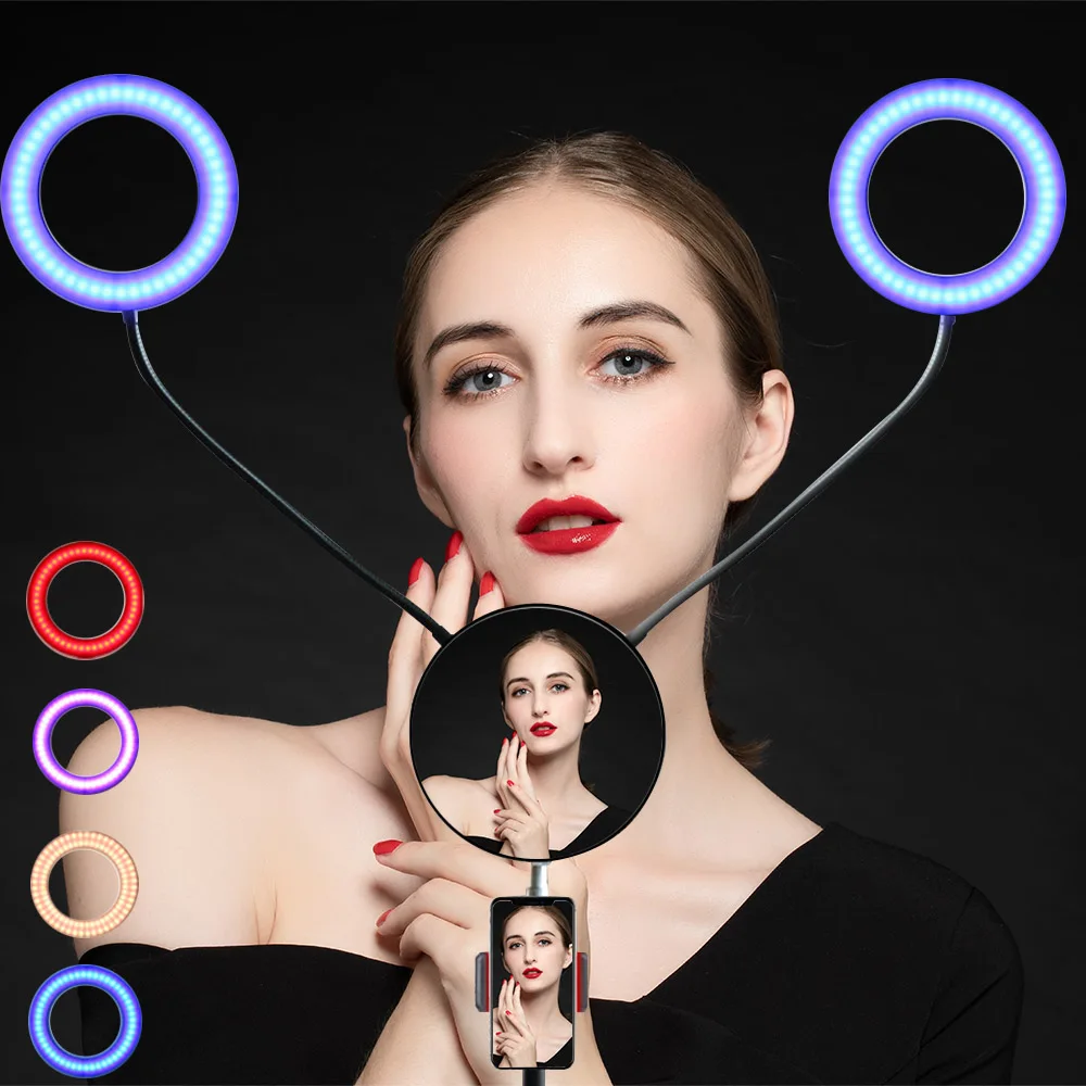 MAMEN RGB 6 дюймов кольцевой светильник светодиодный затемнения освещение видео фото