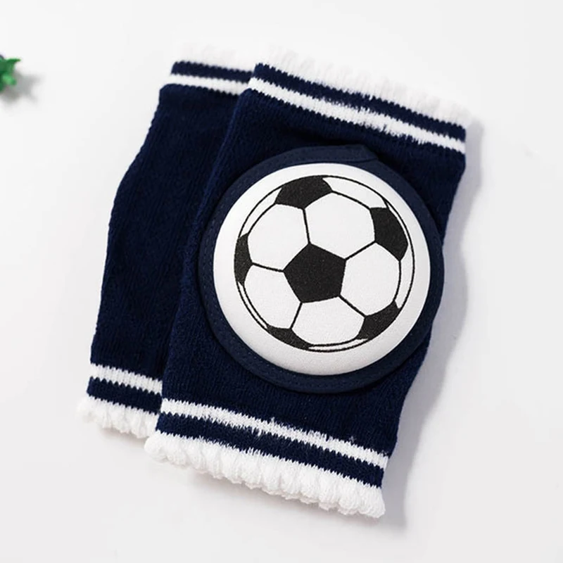New Style Baby Cotton Knee Pads Infant Toddler Cartoon Football Kneepad Protector Baby Leg Warmers Mesh Breathable Crawling Knee - Цвет: NV