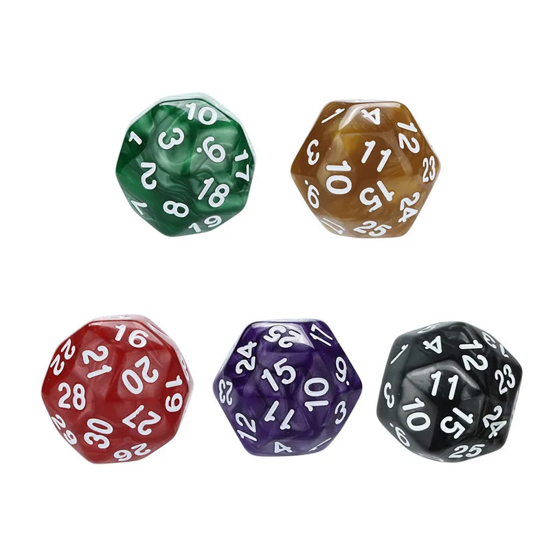 6Pcs 30-faced dice sets TRPG game lovers perfect gift freaky dice resin 6pcs dices in one set  brand new polydice dice set 30A20 (7)