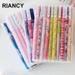 10pcs 6pcs kawaii flower colorful Chancery gel pen papelaria office school supplies stationary canetas coloridas color pen 04083