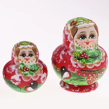 

MATRYOSHKA DOLLS WOODEN RUSSIAN NESTING DOLLS STACKING DOLL SET OF 10