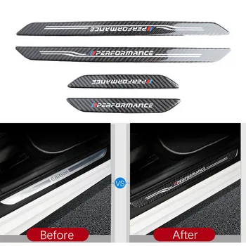 

Accessories Door Sill Scuff Plate Guards Carbon Fiber Door Sills Protector Stickers For BMW F10 F30 F34 E70 X1 X5 X6 E90 E70 E71