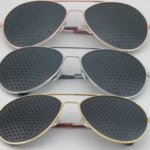 Золотисто-серебристые очки для ухода за зрением, корректирующие, улучшают защиту глаз от усталости, очки для защиты глаз, небольшие отверстия для предотвращения