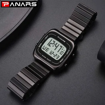 

Sport Watch Alloy Steel Belt Large Screen Waterproof Multi Function Electronic Watch часы для занятий спортом relogio digital