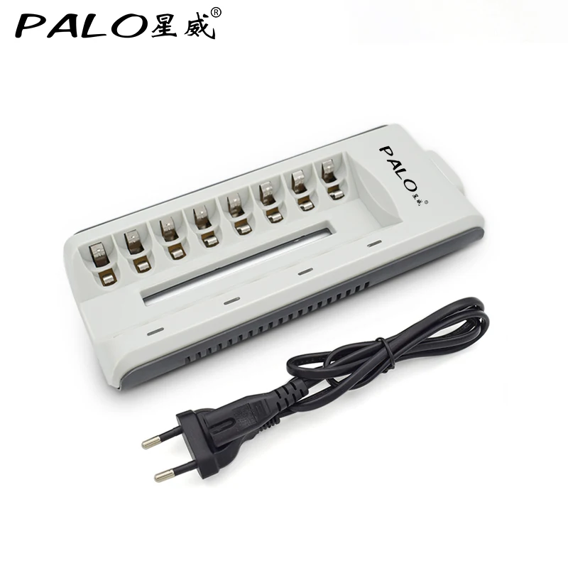 PALO 4-8 Slots Fast Smart Charger LCD Display Intelligent Battery Charger For 1.2V AA AAA NiCd NiMh Rechargeable Battery 