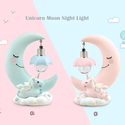 Lampe LED licorne en forme de lune, luminaire décoratif d'intérieur, idéal pour une Chambre à coucher, un petit ami ou un amoureux 