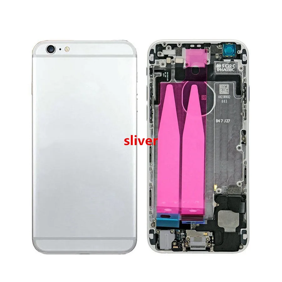 Подарок+ для iPhone 6 6G Полный Корпус в сборе задний корпус Полная сборка с небольшими запасными частями
