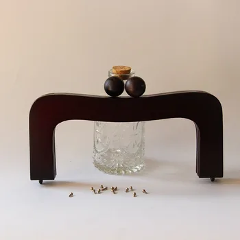 

22cm X 10 CM Solid Wood Material Wooden Purse Frame Bag Handle Obag Wallet Handbag Accessories Handle Brown Black Coffee