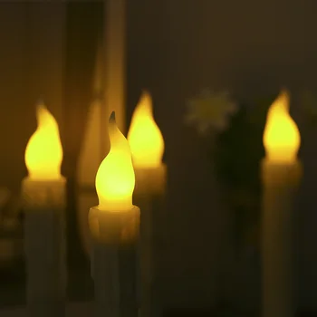 

1/6pcs LED Electronic Candles Flameless Candles Lights Battery Operated Simulation Tears Remote Control Candlelight Home Decor