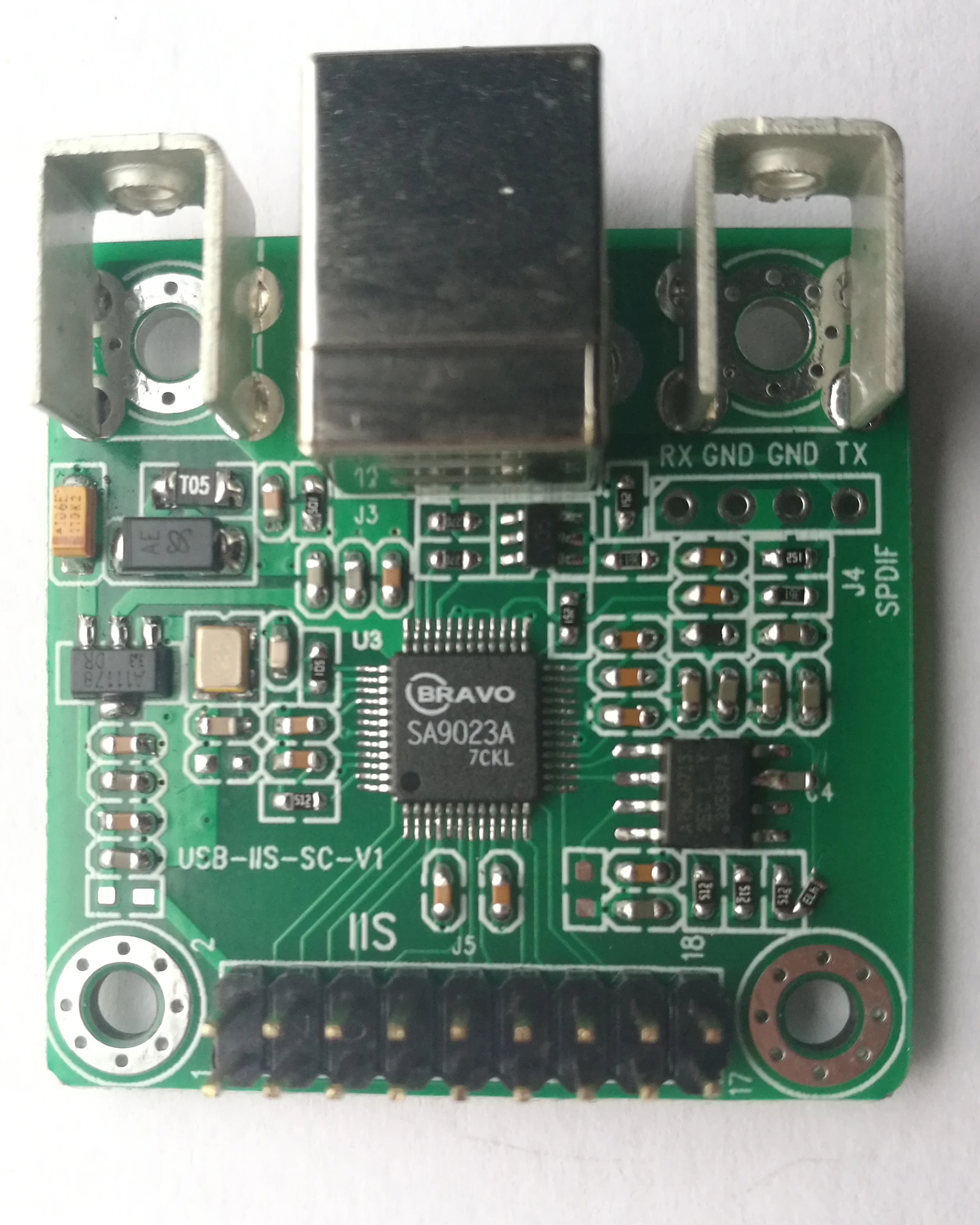 

USB sound card playback recording bidirectional I2S IIS 32bit, USB to SPDIF coaxial input and output 192K