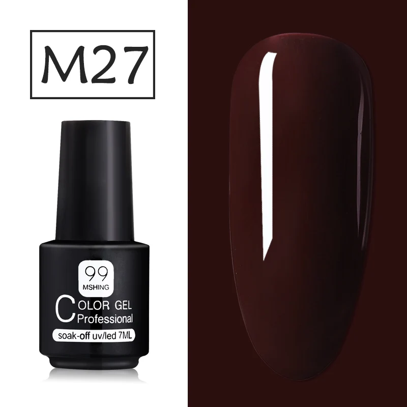 M027 Mshing Gel Polish Set All For Manicure Semi Permanent Vernis top coat UV LED Gel Varnish Soak Off Nail Art Gel Nail Polish - Color: M027
