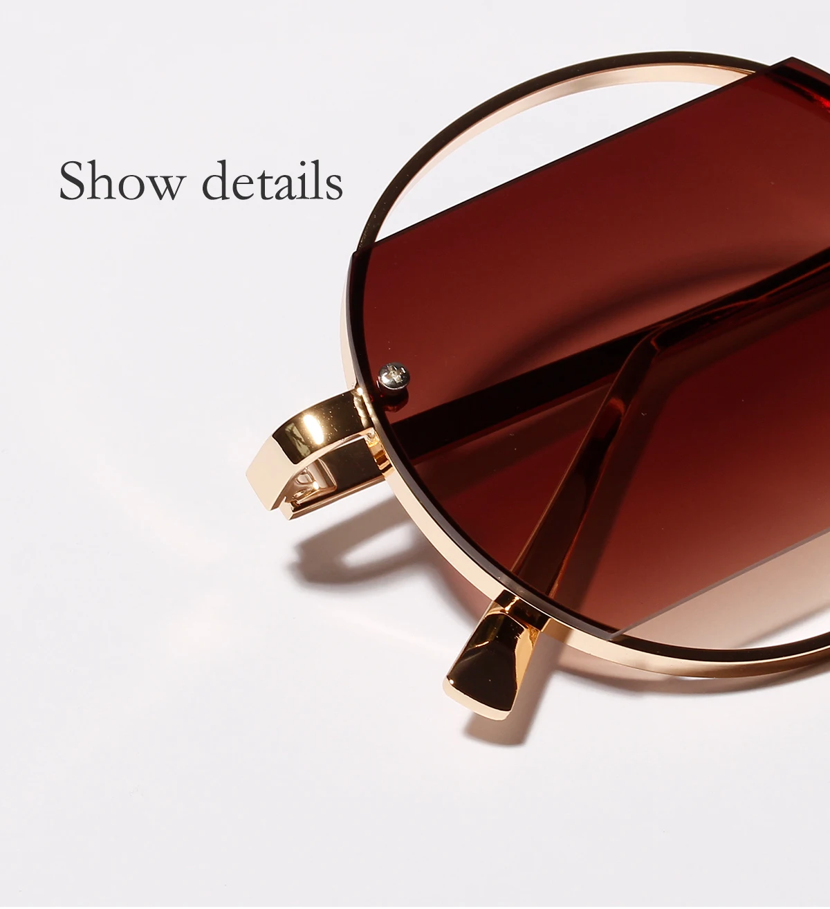 unique sunglasses Stylish round gradient color hollow lenses Ladies fashion sunglasses