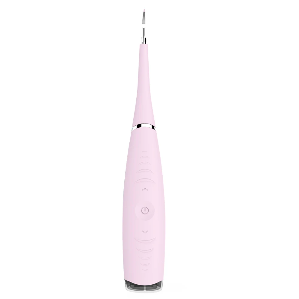Ультразвуковая машина для отбеливания зубов, портативная Водонепроницаемая машинка для чистки зубов, стирающая пятна, заряжающая зубной камень, очиститель пятен зубов, стоматологические инструменты - Цвет: Pink
