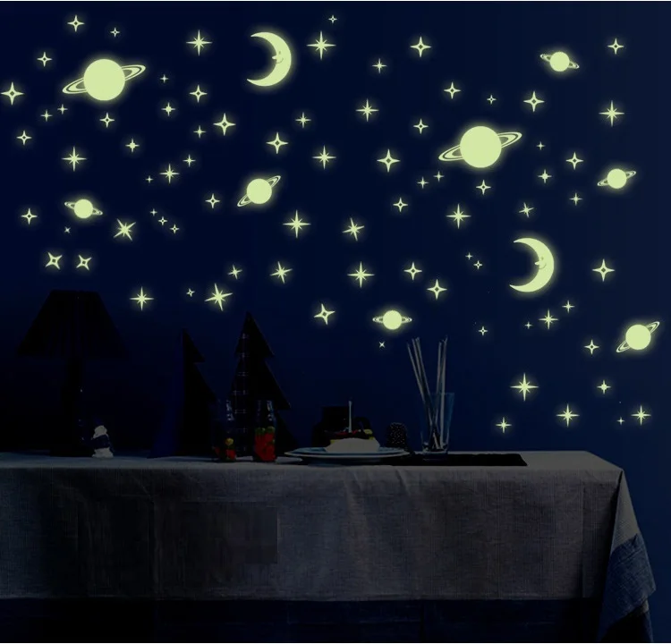 Universe Starry Sky Luminous PVC Wall Stickers Home Decor