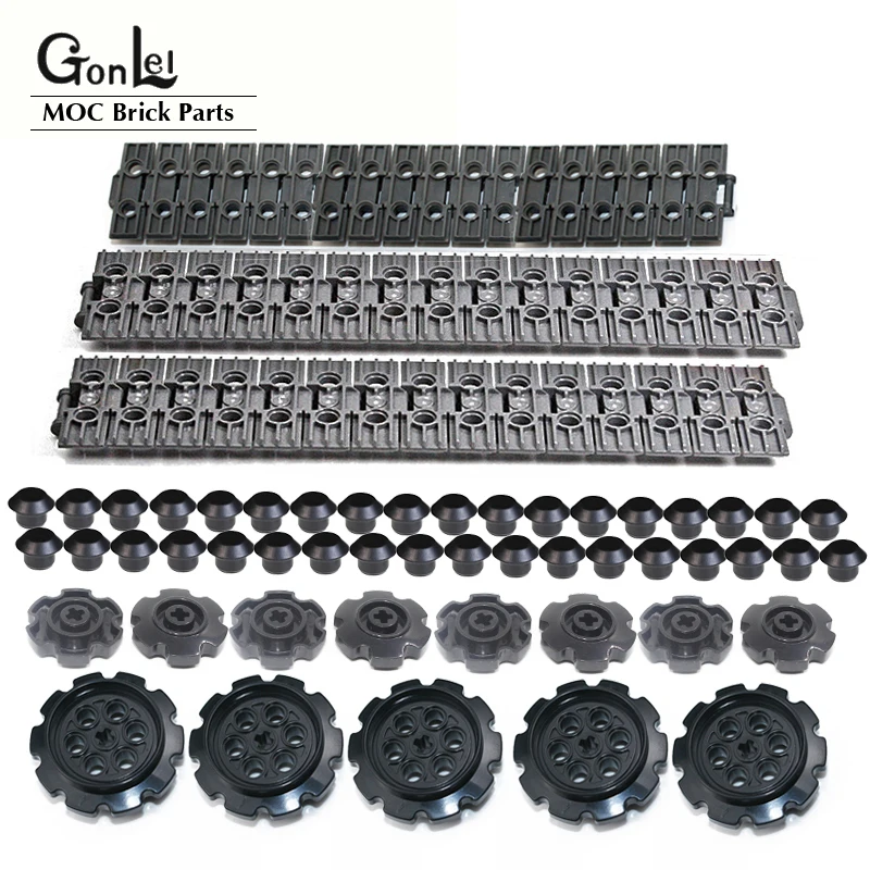 Battistrada Ad Alta Tecnologia Wide Caterpillar Track Ruota Dentata Rinforzata Con Battistrada Grandi Parti Di Mattoni Moc Giocattoli Adatti Per High-