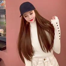 LVHAN парик Шляпа Одна крышка длинные прямые волосы натуральный черный коричневый черный темно коричневый светильник коричневый высокотемпературное волокно