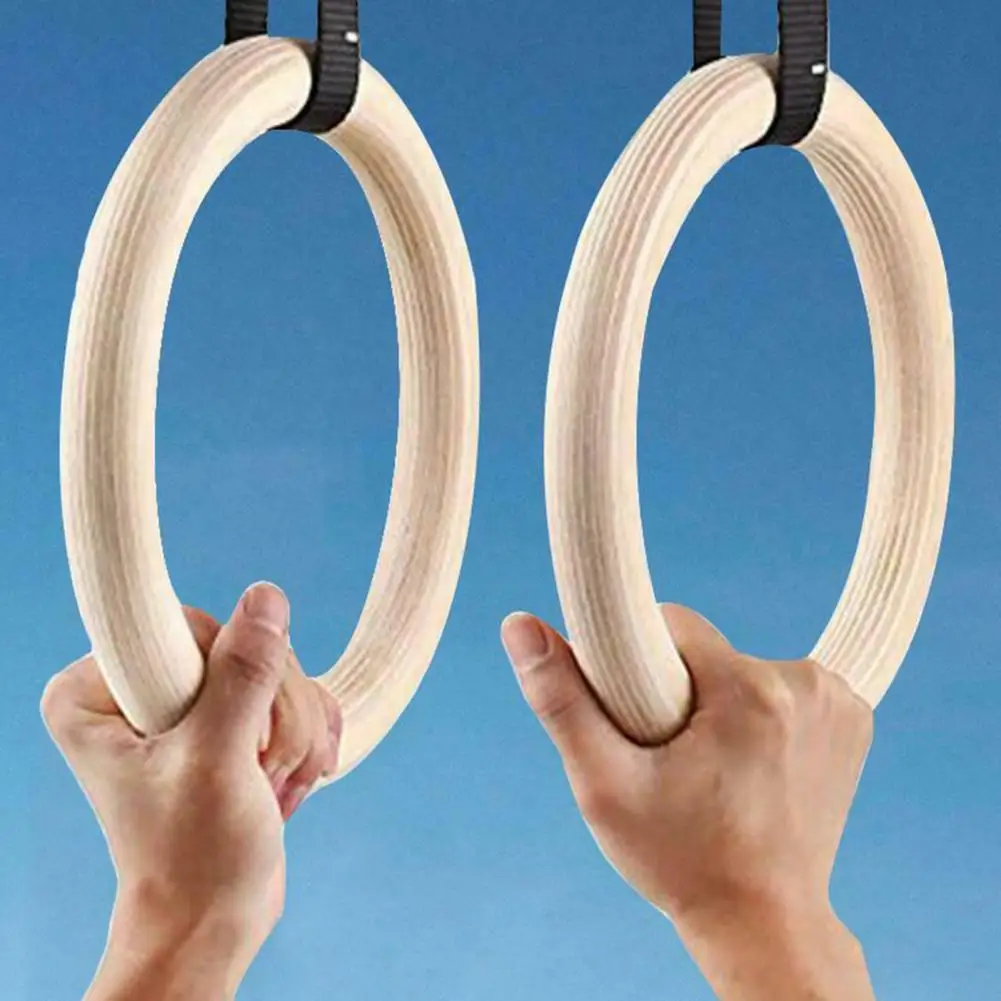 Universal Fitness Ring Safe Gymnastic Ring Smooth Practical Gymnastic Rings Wood gymnastic rings
