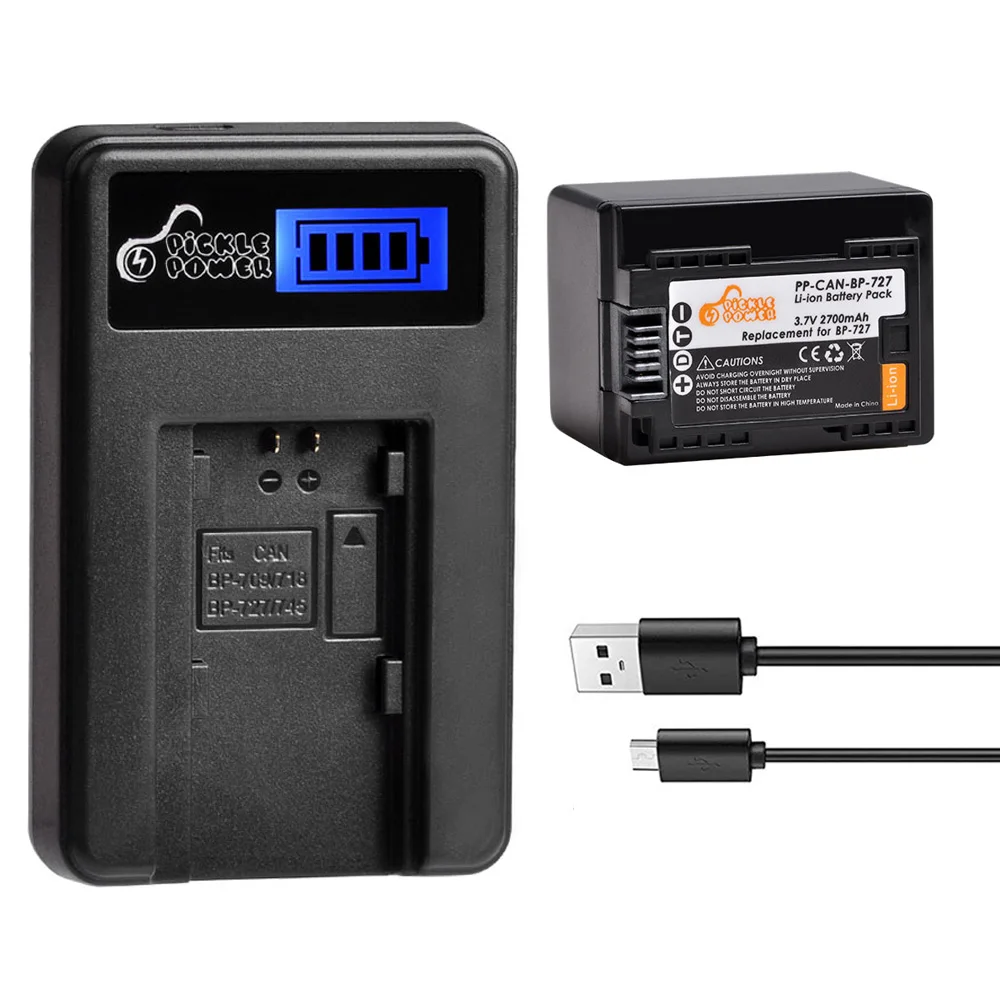 Аккумулятор и ЖК зарядное устройство для Canon Vixia HFR80 HFR82 HFR800 HFR70 HFR72 HFR700 HFM500 HFR30 HFR32
