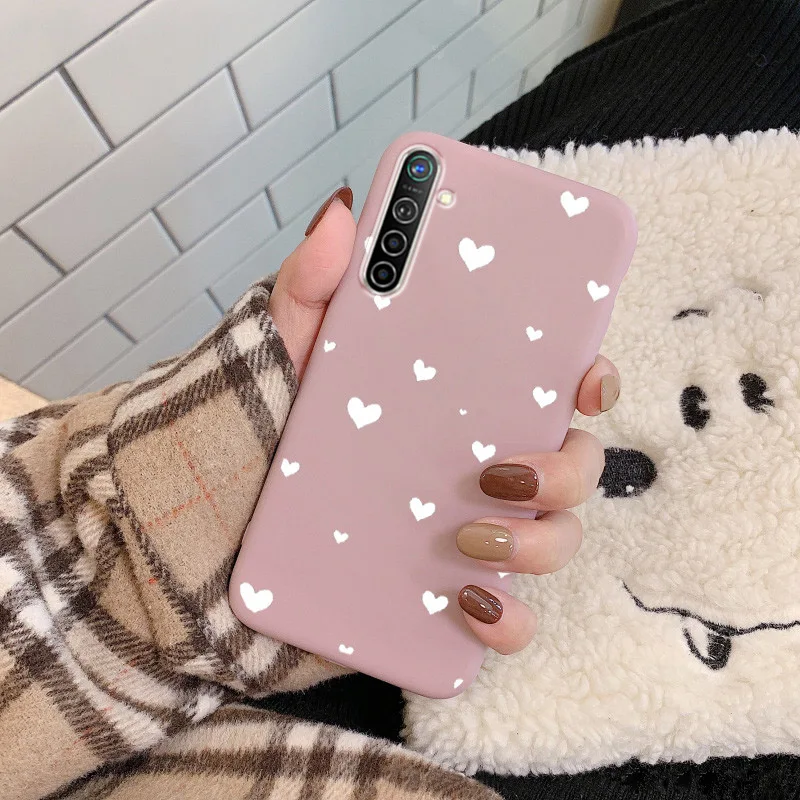 Realme x2 чехол mofi для realme x2 pro Чехол розовый зеленый фиолетовый милый в форме сердца мягкий Капа coque funda Защитная перчатка - Цвет: Pink