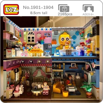

LOZ City Street House Corner Shower Living Room Bedroom Kitchen 3D Model DIY Mini Blocks Bricks Building Toy for Children no Box