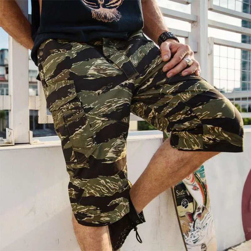Pantalones cortos tácticos militares de camuflaje para hombre, transpirables, resistentes al desgaste, para entrenamiento de escalada - Deportes y entretenimiento
