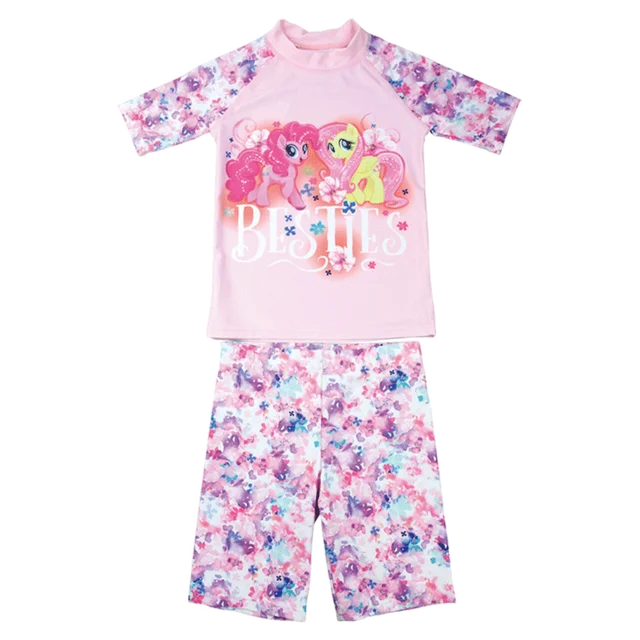 Julysand女の子水着かわいい二枚水着子供の漫画のプリントupf 50 ハイエンド花柄水着のための子供 Children S Two Piece Suits Aliexpress