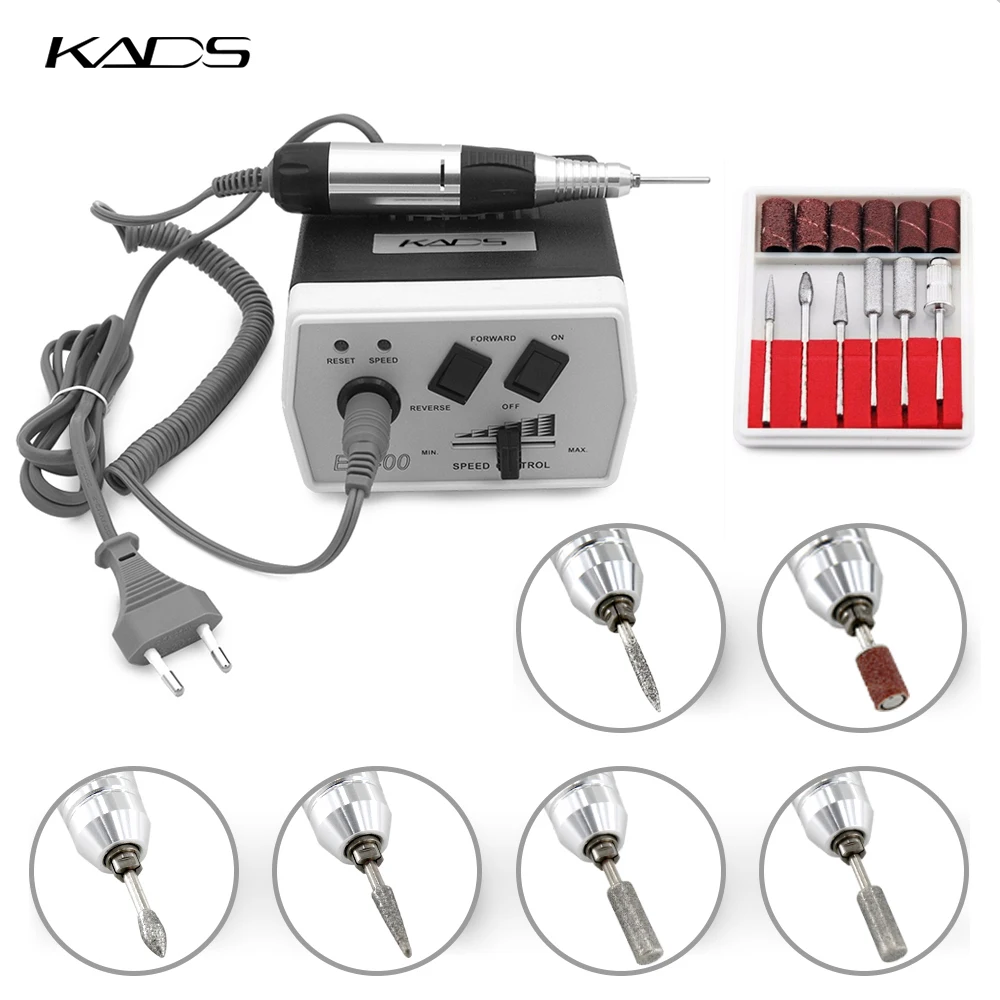 Baratos 35W Negro Pro Arte eléctrico de uñas máquina de perforación de uñas máquina de equipo de manicura pedicura archivos taladro eléctrico herramientas de accesorios de uñas