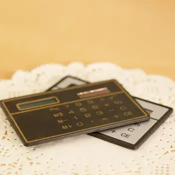 

1Pc Scientific Calculator Ultra Dunne Mini Creditcard Calculator 8-Digit Draagbare Zonne-energie Sized Pocket X9N6