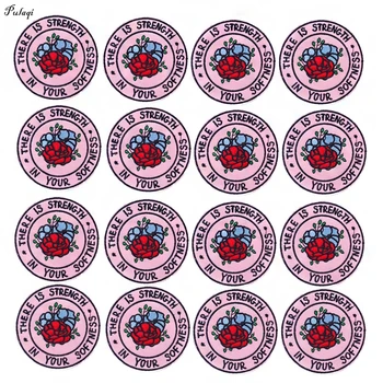 

Pulaqi 10PCS Flower Rose Patches Iron On Patches Stripe Embroideried Patches For Clothing Applique DIY Iron On Patches For Cloth