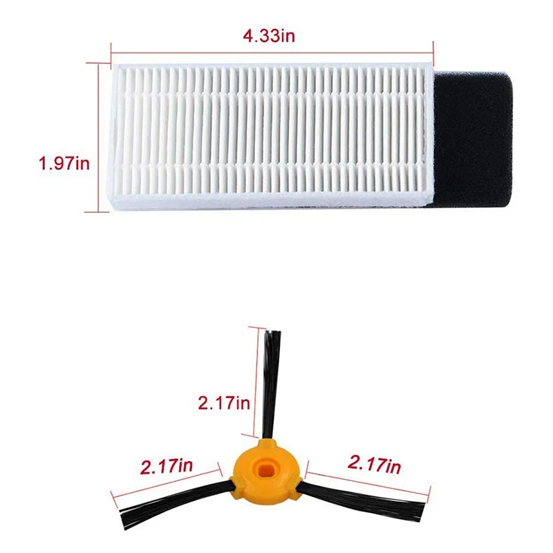 N79S Filter Replacement Parts for DEEBOT Ecovacs N79 Robotic Vacuums-Accessory Kit for Ecovacs Deebot N79S N79 Main Brush Primar