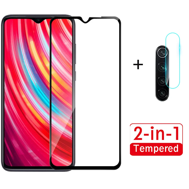 Стекло для камеры 2-в-1 Xiaomi Redmi Note 8 Pro закаленное стекло Защита экрана защитная