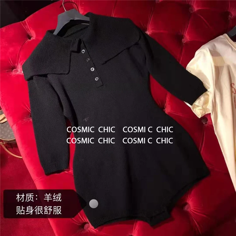 Cosmicchic, подиумный дизайн, Осень-зима, женский шерстяной вязаный пуловер с вышивкой пчелы, короткий рукав, шарф, воротник, короткий, 2 варианта, Топ