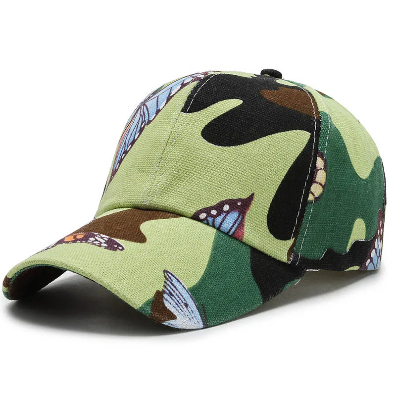 FS Brand Colorful Leaf Butterfly Print Baseball Caps For  display picture 3