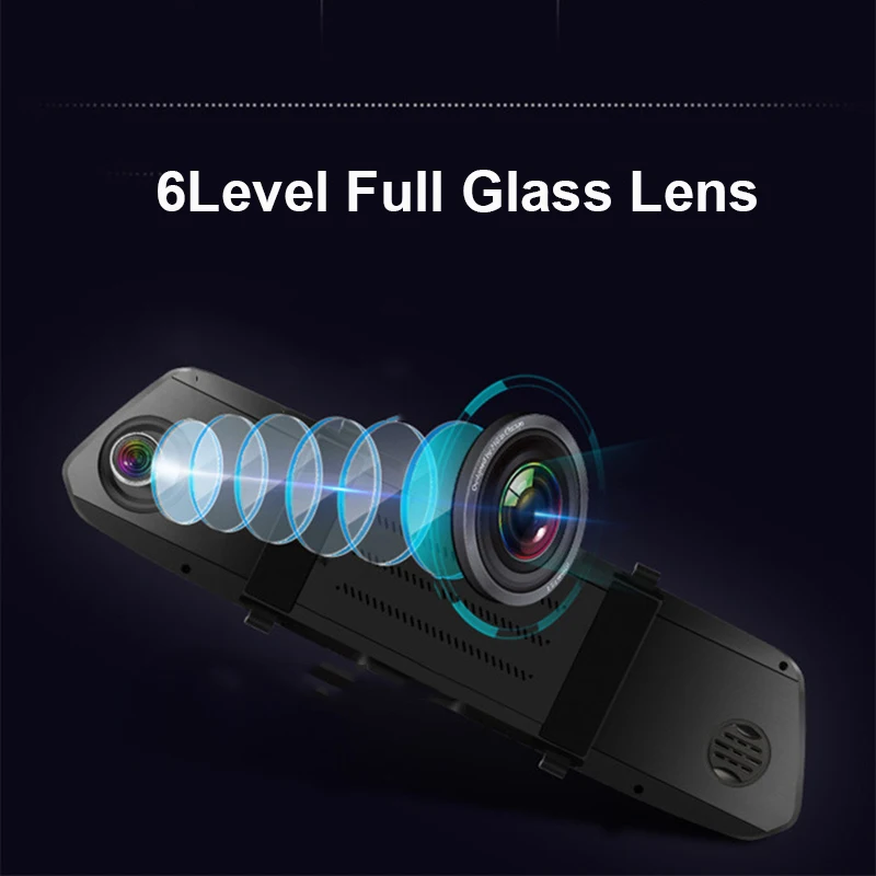 Сенсорный экран 7 ''Автомобильный видеорегистратор с двумя объективами