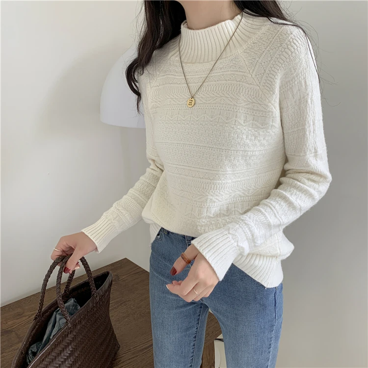 Продажа Colorfaith Новинка 2019 осень зима женские свитера Топы пуловеры корейский минималистичный сладкий стиль элегантный повседневный однотонный SW1824