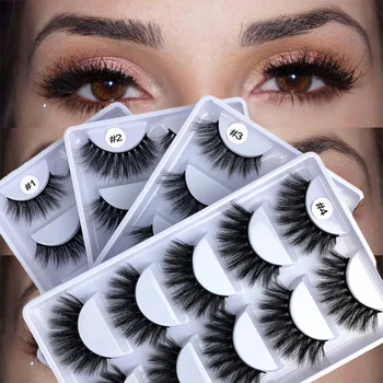 

Beeos5/10/15/20 Pairs Natural DramaticFalse Lashes3D Mink SyntheticFake Eye Lashes Makeup Tool Cilios Faux Mink Lashes Faux Cils