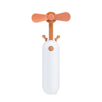

Creative Personality Bamboo Pole Mini Handheld Usb Portable Rechargeable Folding Pocket Fan Student Summer Portable Small Fan