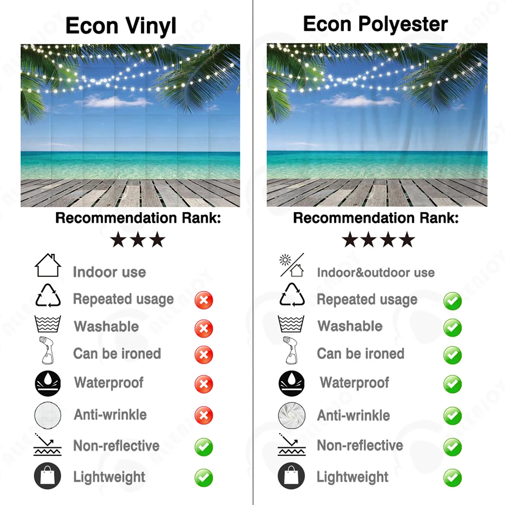 Background Beach Ocean Seaside Island Vinyl Photography Backdrops Summer Wedding Party Banners