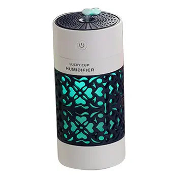 

250ML Mini Air Humidifier Cup USB Ultrasonic Car Aroma Diffuser Electric Essential Oil Diffuser with 7 Color LED Lights