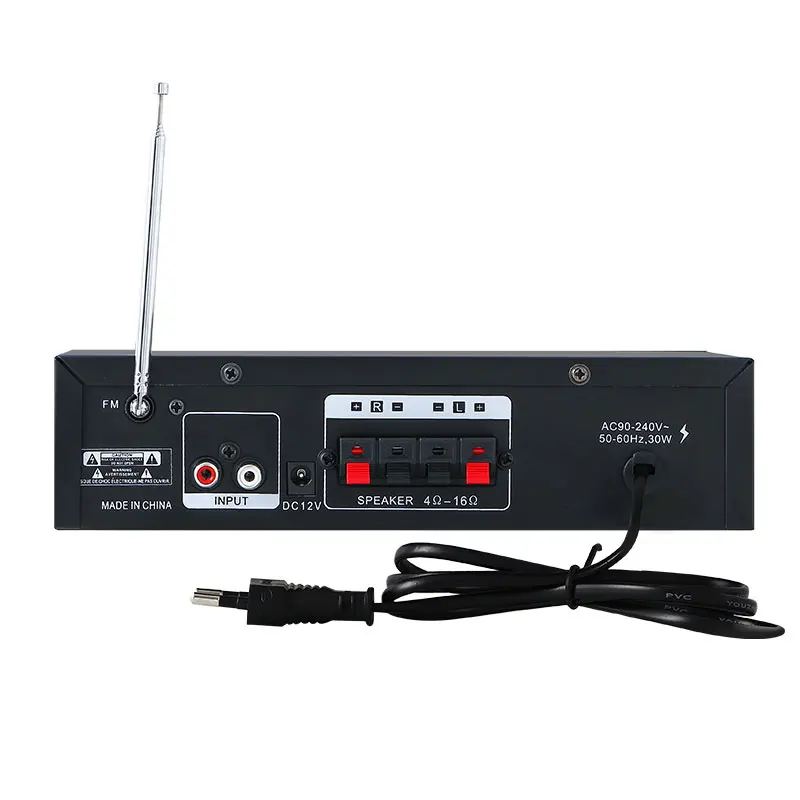 Kinter 007 усилитель звука аудио для динамика 30 Вт* 2CH AC источник питания DC12V Поддержка bluetooth 4,2 USB TF вход FM металлический корпус