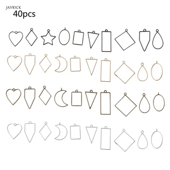 

Assorted Geometric Pressed Flower Resin Frame Pendant Blank Charm Jewelry Making